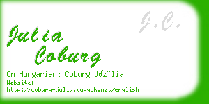 julia coburg business card